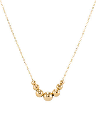 Graduated Bead Necklace in 10k Yellow Gold | Macy's