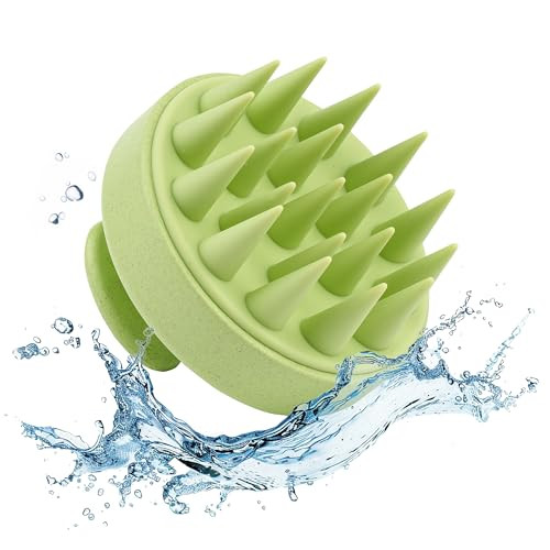 Silicone Scalp Scrubber - Hair Shampoo Brush Scalp Massager Hair Growth for Men, Women - hair massager scalp for hair growth - Head Massager Scalp Exfoliator Brush - Hair Care Tools - 2 Heads (Green) | Amazon (US)