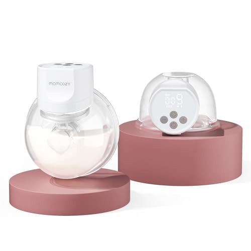 Momcozy Breast Pump Hands-Free S12 Pro, Wearable & Portable Pump with Soft DoubleFit Flange, 3 Modes | 9 Levels Double Electric Pump Wireless, Smart Display, 24mm, 2 Pack | Amazon (US)