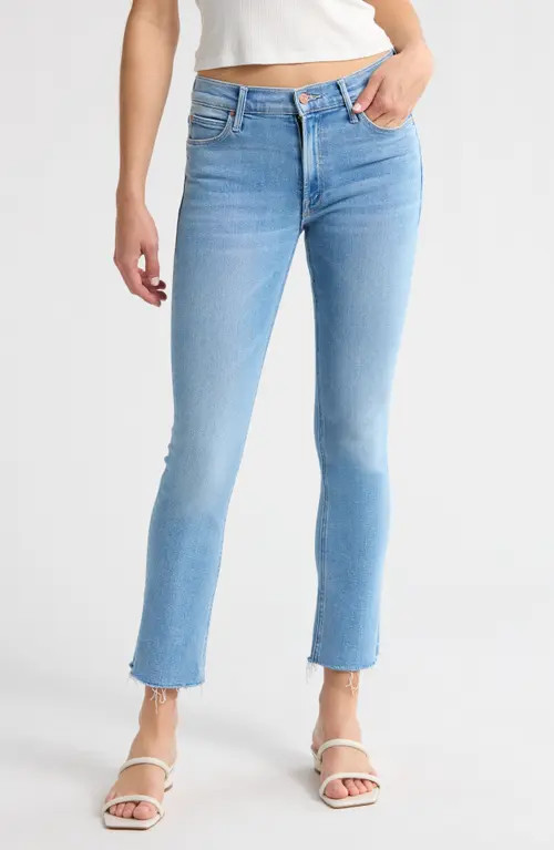 MOTHER The Dazzler Lil Mid Rise Fray Hem Ankle Jeans in Blessing In Disguise at Nordstrom, Size 30 | Nordstrom