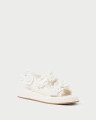 Blaise White Leather Platform Sandal | Loeffler Randall