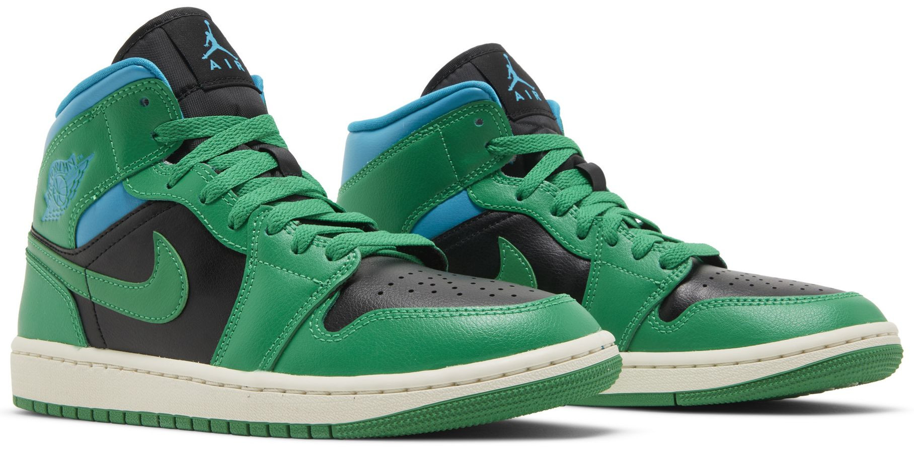 Wmns Air Jordan 1 Mid 'Lucky Green Aquatone' | GOAT