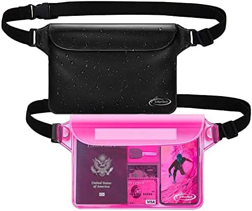 AiRunTech Waterproof Pouch with Waist Strap (2 Pack) | Beach Accessories Best Way to Keep Your Ph... | Amazon (US)