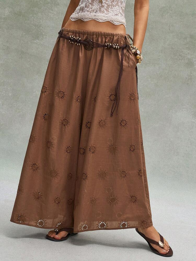 Bohemela Women's Casual Solid Color Woven Loose Wide Leg Pants | SHEIN