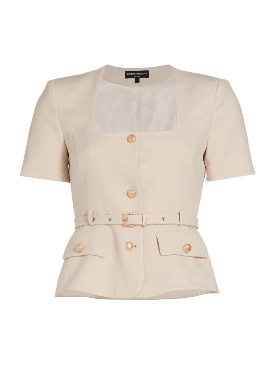 Lois Peplum Blazer Top | Saks Fifth Avenue