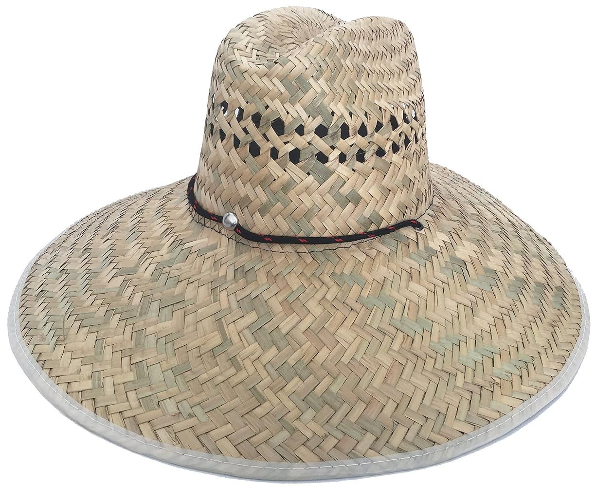 Headchange Wide Brim Lifeguard Hat Mexican Straw Beach Sun Summer Surf Safari | Amazon (US)