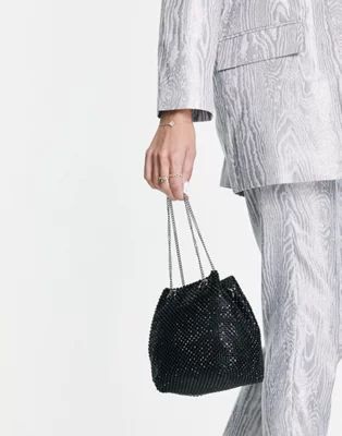 Forever New jewelled chain handle bag in black | ASOS (Global)