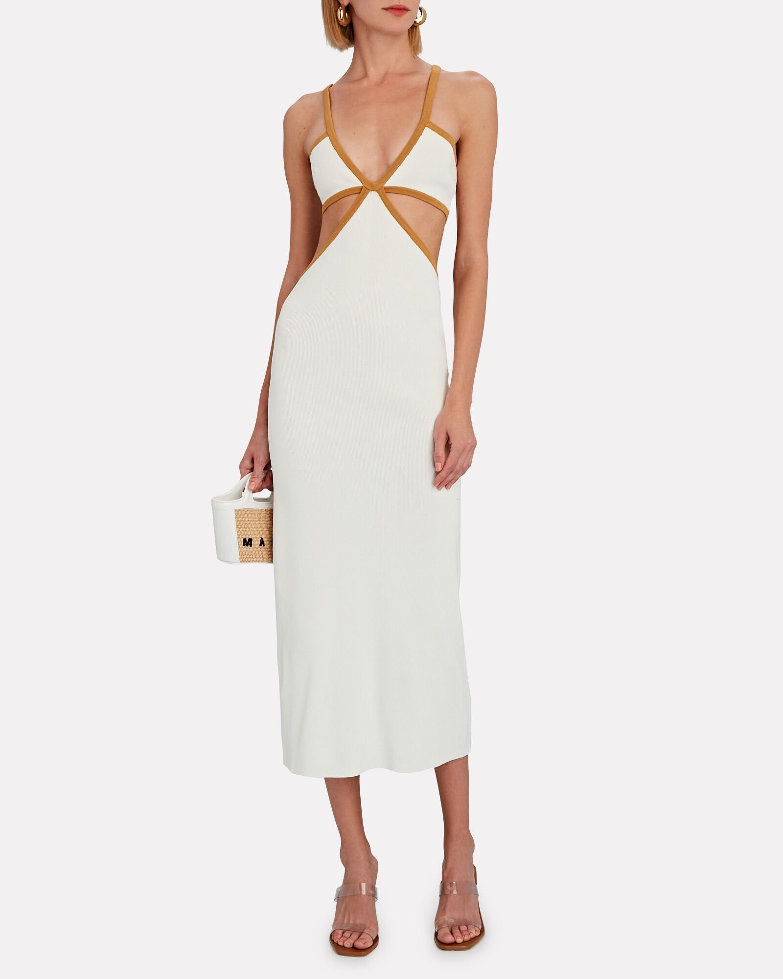 Adi Cut-Out Rib Knit Midi Dress | INTERMIX