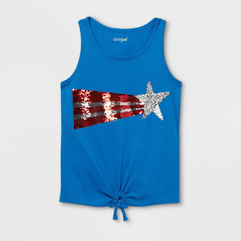Girls' Star Flip Sequin Tank Top - Cat & Jack™ | Target