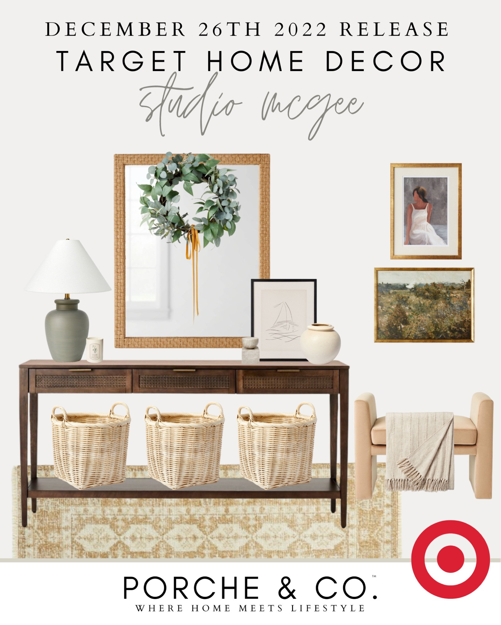 Target + Studio McGee Spring launch- December 26th full of new transitional decor pieces at affordable prices 🏡 #target #studiomcgee #entryway #mirror #artwork #rug #lamp

#LTKsalealert #LTKhome
