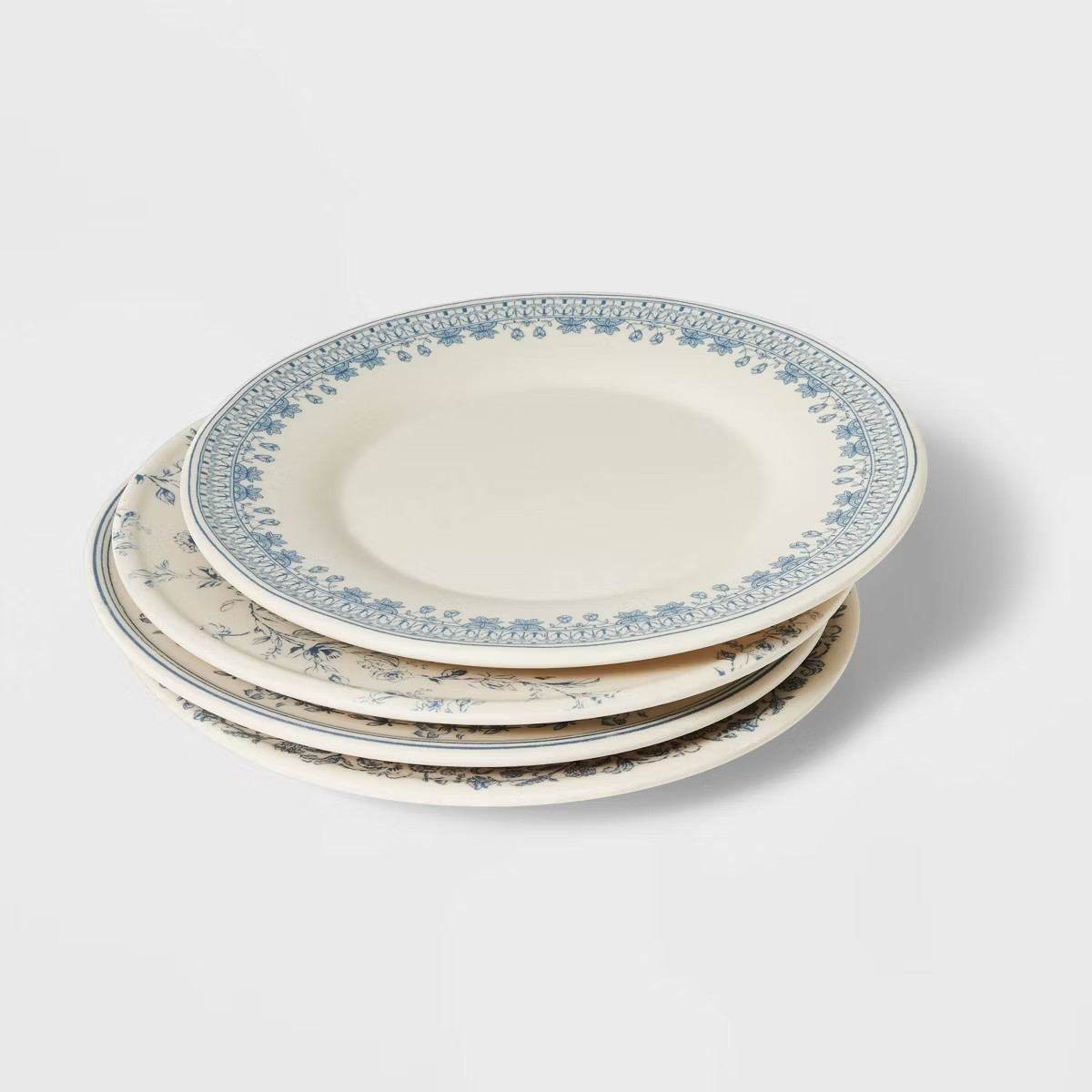 4pc 8.5" Melamine Mixed Pattern Salad Plate Set - Threshold™ designed with Studio McGee: Floral... | Target