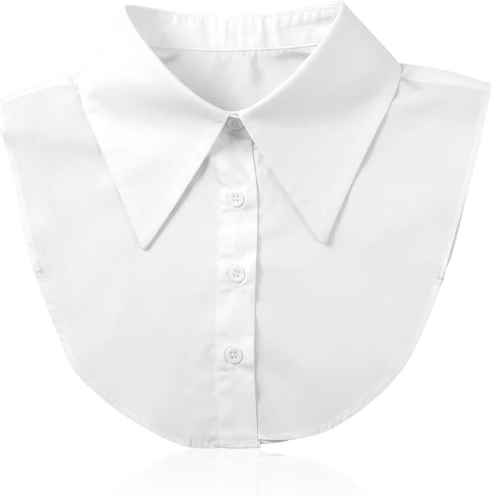 Fake Collar White Detachable Collar for Women, Elegant Formal Faux Blouse Collars, Big Pointed Fa... | Amazon (US)