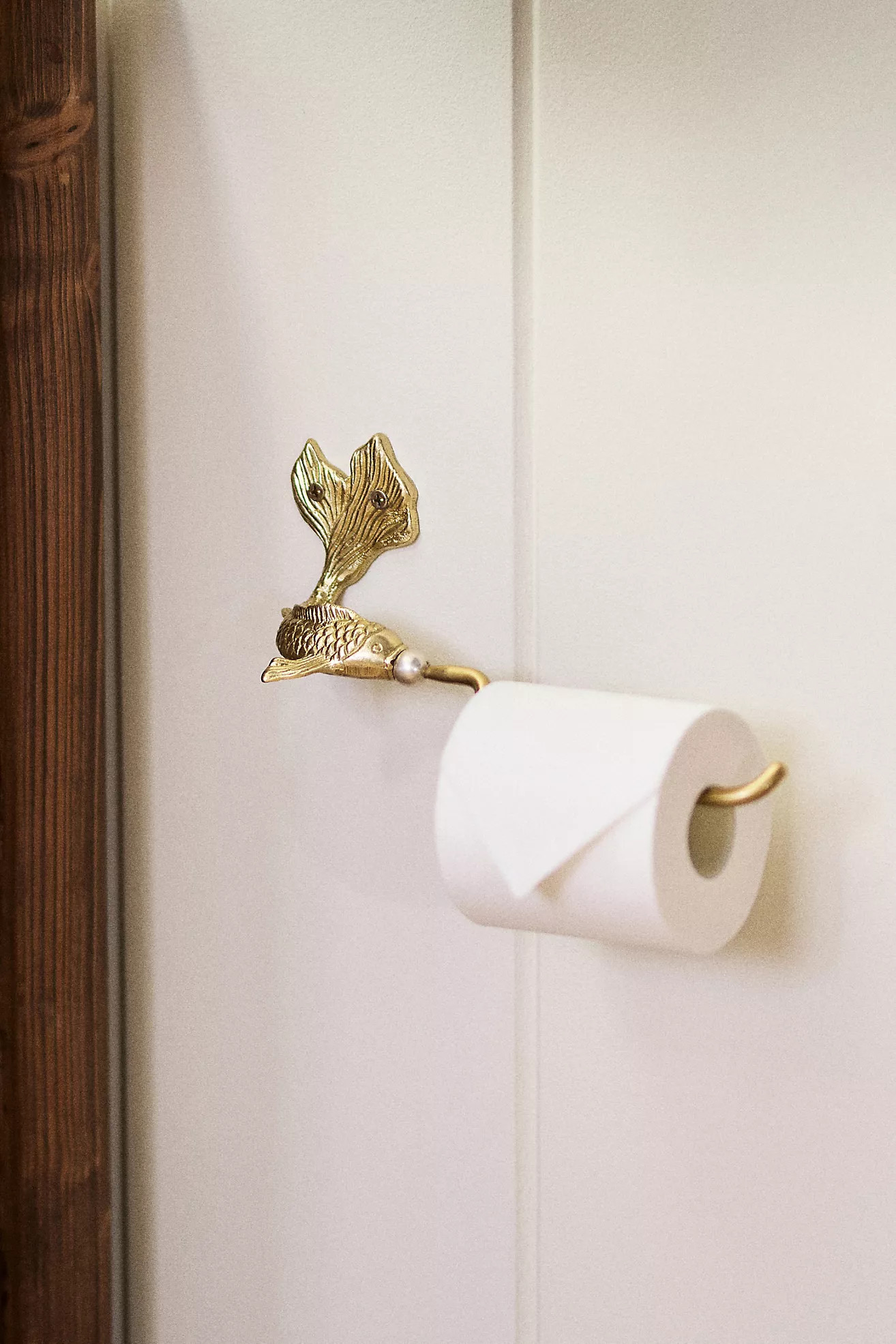 Koi Fish Mixed Metal Toilet Paper Holder | Anthropologie (US)