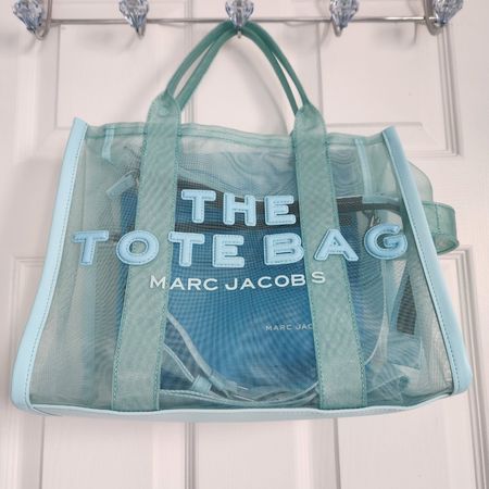 Marc Jacobs, Marc Jacobs mesh tote bag, mesh tote bag, beach bag, travel bag, vacation bag, spring fashion, blue bag, purse

#LTKtravel #LTKswim #LTKitbag