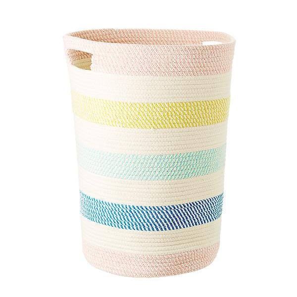 Striped Cotton Rope Laundry Hamper | The Container Store