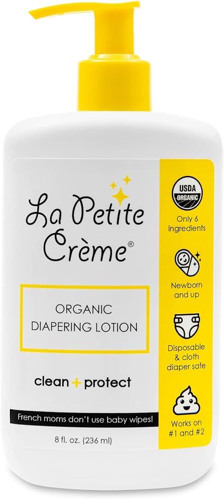 La Petite Creme French Premium Diapering Lotion - Diaper Cream Alternative to Baby Wipes - Gentle... | Amazon (US)