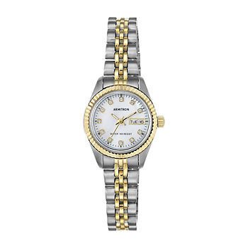 Armitron® Womens Two-Tone Mother-of-Pearl Watch | JCPenney
