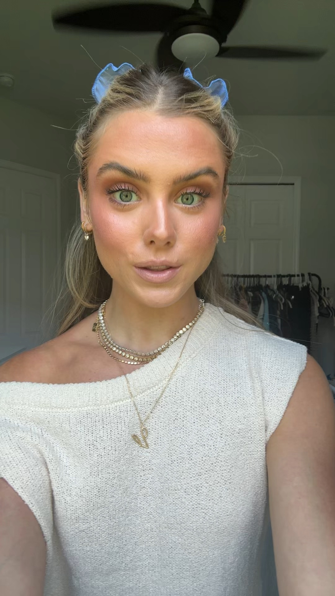 My necklace stack as seen here includes the Electric Picks (code SLOANE20) jewel tennis necklace in both gold and silver, the long pendant initial necklace is from James Michelle (code SLOANE), the dainty thin gold necklace is from Miranda Frye the paisley necklace. 

Our viral Jewel Necklace encapsulates timeless beauty, class, and just the right touch of sparkle. Worn alone or in combination with other pieces, this necklace is sure to perfectly compliment and unveil your inner radiance.

#LTKFindsUnder100 #LTKSaleAlert #LTKStyleTip