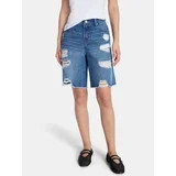 Madden NYC Women’s Distressed Cotton Jorts, Sizes XXS-XXL | Walmart (US)