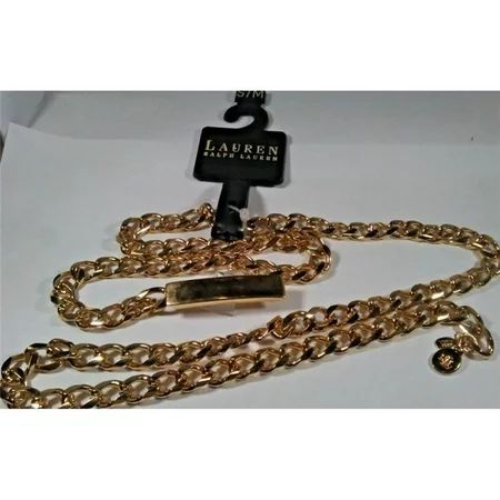 Designer Jewelry RLGOLDBELT Polo Lauren Ralph Gold Chain Belt Use as a Necklace | Walmart (US)
