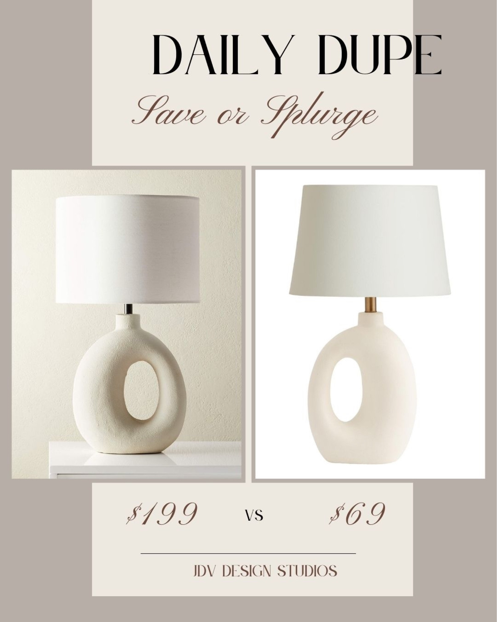 Daily dupe on lamps ✨🤍

#LTKhome