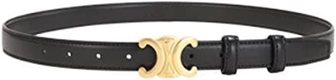 SICCSAEE Ladies Thin Waist Leather Belt Skinny Casual Jeans Belt Metal Buckle mal All-match Belt ... | Amazon (UK)
