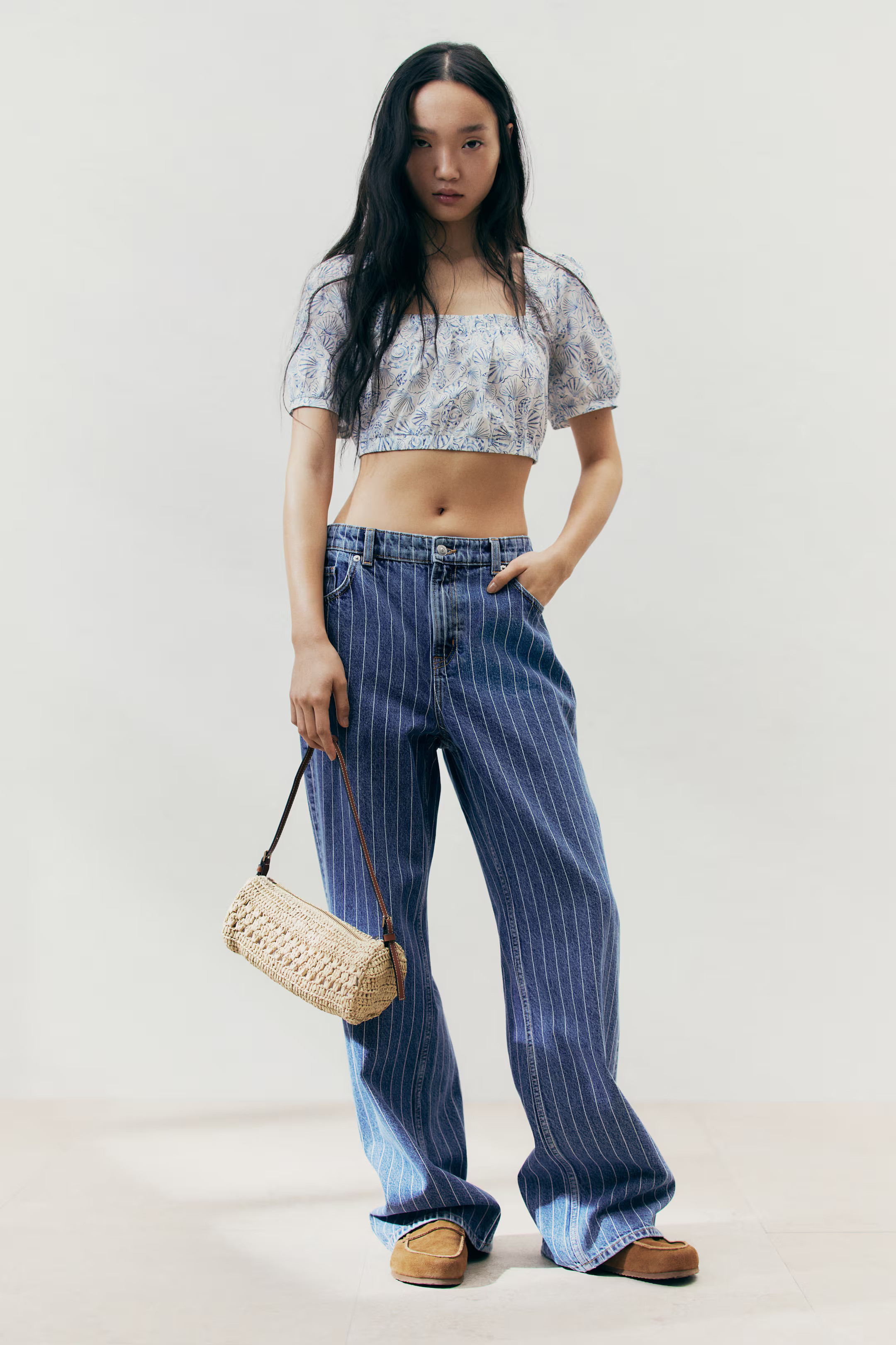 Lacing-detail cotton blouse | H&M (UK, MY, IN, SG, PH, TW, HK)