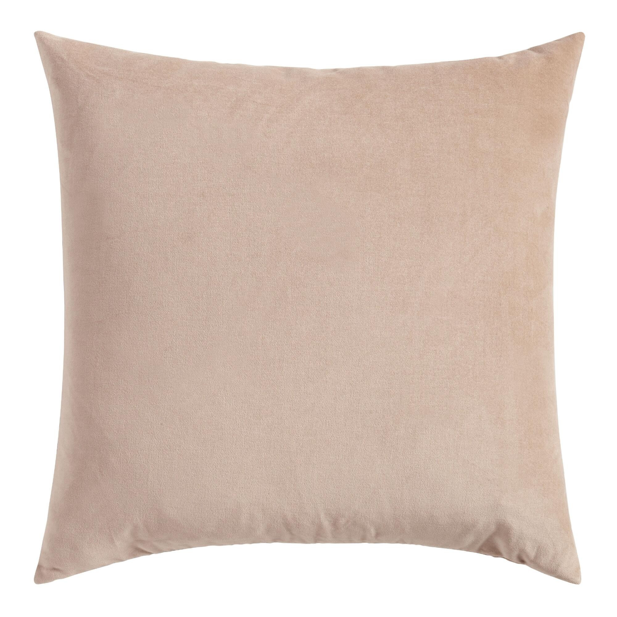 Tan Velvet Throw Pillow by World Market | World Market