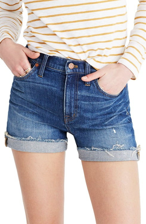 Madewell High Rise Cuffed Denim Shorts (Glen Oaks) | Nordstrom