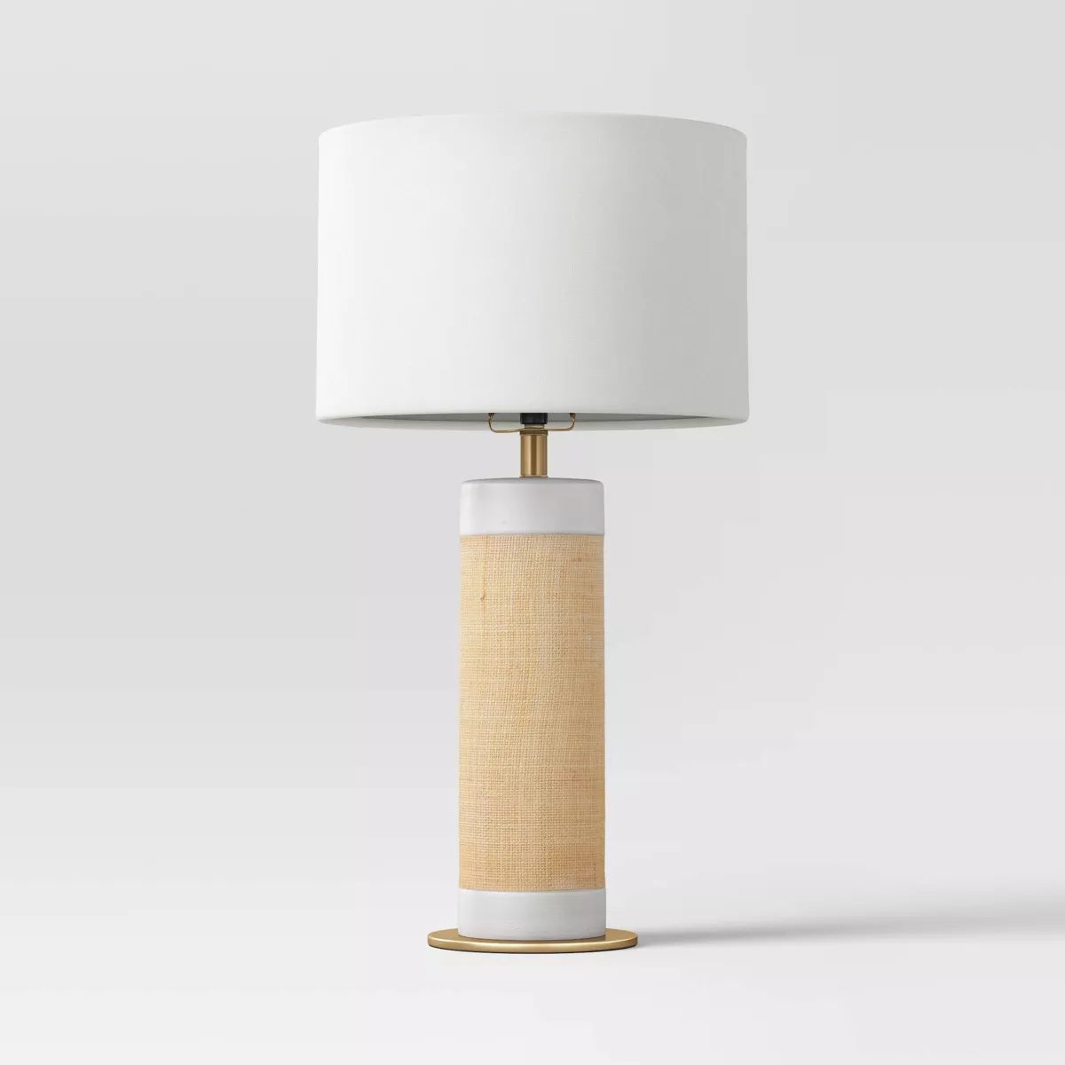 Ceramic Table Lamp with Natural Wrap White - Threshold™ | Target