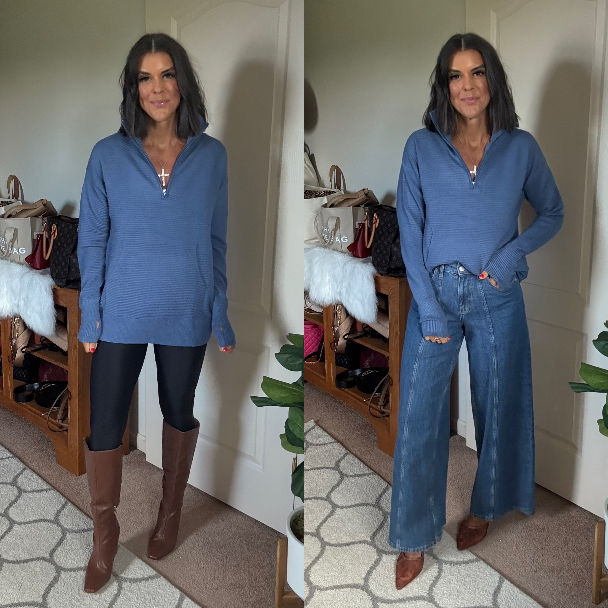 Size small in sweater size 2 in jeans Boots and heels tts

#LTKgrwm #LTKootd #LTKmomlife