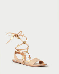 Starla Wheat/Gold Ankle Wrap Sandal | Loeffler Randall