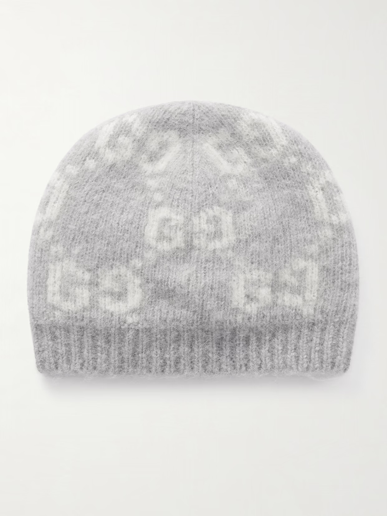 Gucci - Jacquard-knit Alpaca-blend Beanie - Gray | NET-A-PORTER (US)