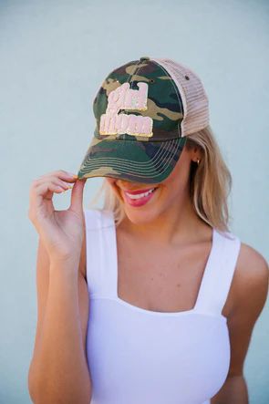 GIRL MOM TERRY LETTER PATCH HAT | Judith March