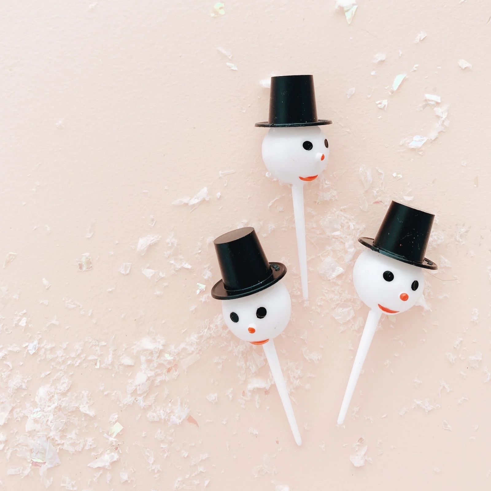 Retro Cake/Cupcake Toppers - Snowman Heads | Shop Sweet Lulu
