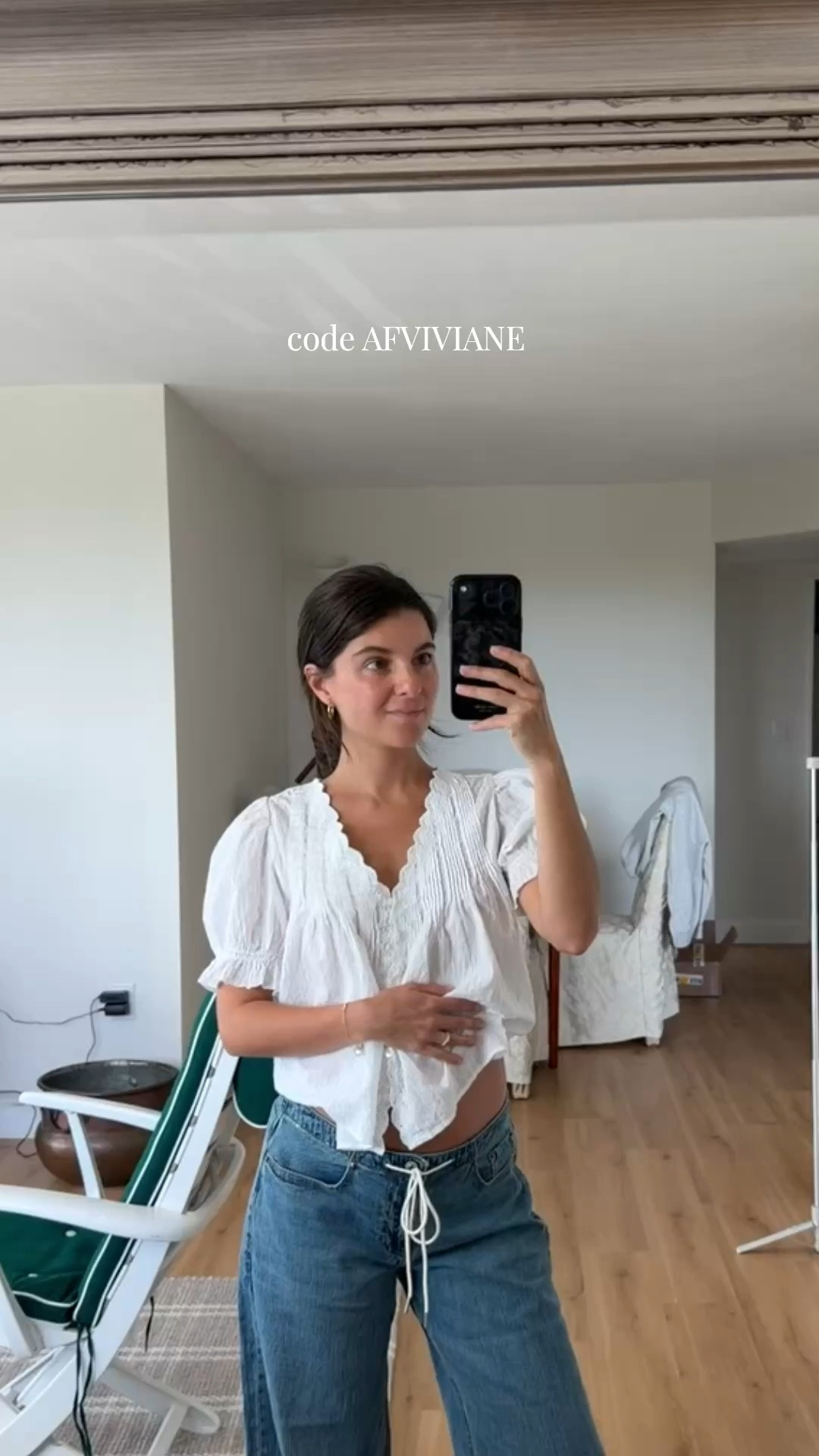 [3/30/26] final day to use code AFVIVIANE for 15% off | this denim is SO comfortable - linen blend, so they are super lightweight with a tie-accent. Wearing 26, short but would do regular if I wanted to pair with heels. Comes in other washes and fit so well. Usually wear a size 24/25 in this style. 

Top is no longer available but linking similar styles (not all 100% cotton!)


#LTKBump #LTKSeasonal #LTKPetite