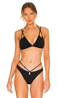 JONATHAN SIMKHAI Tora Bikini Top in Black from Revolve.com | Revolve Clothing (Global)