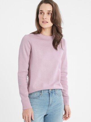 Fleece Crew-Neck Sweatshirt | Banana Republic Factory