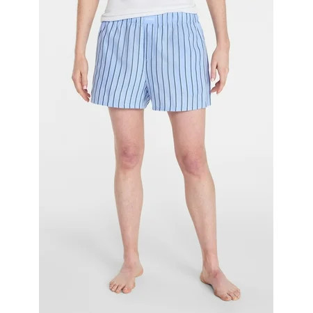 Joyspun Women's Woven Pajama Boxer Shorts, 3'' Inseam, Sizes XS-3X | Walmart (US)