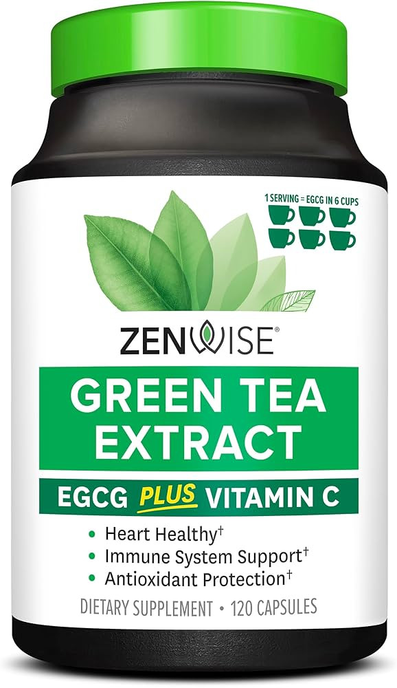 Zenwise Green Tea Extract with EGCG & Vitamin C - Antioxidant & Immune Supplement - Vegan Skin & ... | Amazon (US)
