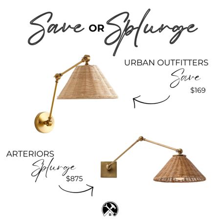 Save or Splurge? Urban Outfitters vs Arteriors 
Which do you prefer? #save or #splurge
#dupe #lighting #sconce #rattan #home #homedecor


#LTKhome