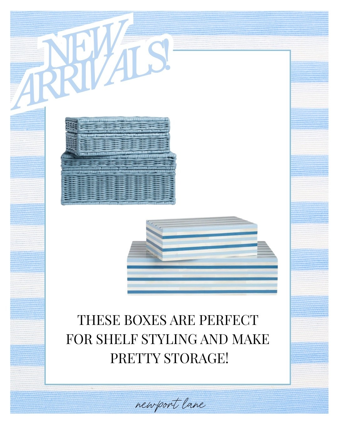 Pretty storage is the best storage! These woven and striped blue boxes are absolutely perfect for organizing and elevating your shelf styling at the same time.

shelf styling, storage tips, organization hacks, blue and white, home organization, tabletop decor, entryway finds, shelf styling

#LTKFindsUnder50 #LTKSeasonal #LTKHome
