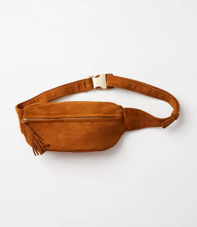 Faux Suede Sling Bag | LOFT