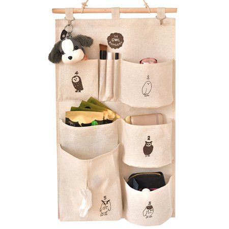 Xyer Cute Owl Door Wardrobe Wall Hanging Multi-Pocket Storage Bag Container Organizer | Walmart (US)