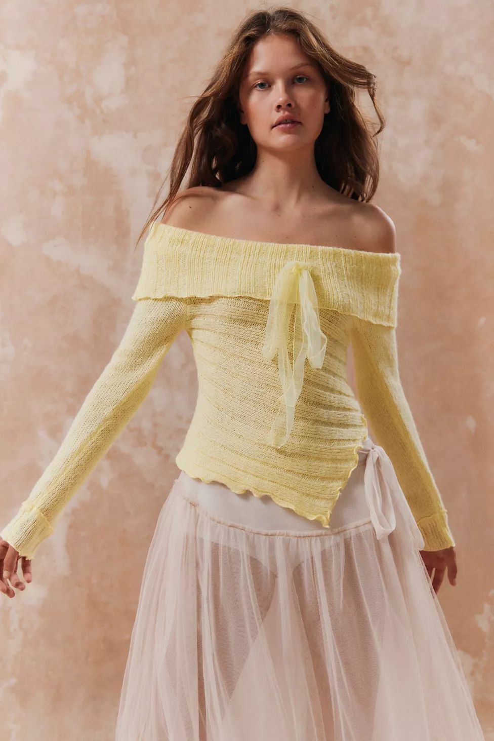 Kimchi Blue Fiona Off-The-Shoulder Sweater | Urban Outfitters (US and RoW)