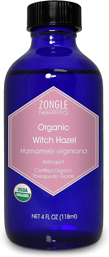 Zongle USDA Certified Organic Witch Hazel, Hamamelis Virginiana, 4 OZ | Amazon (US)