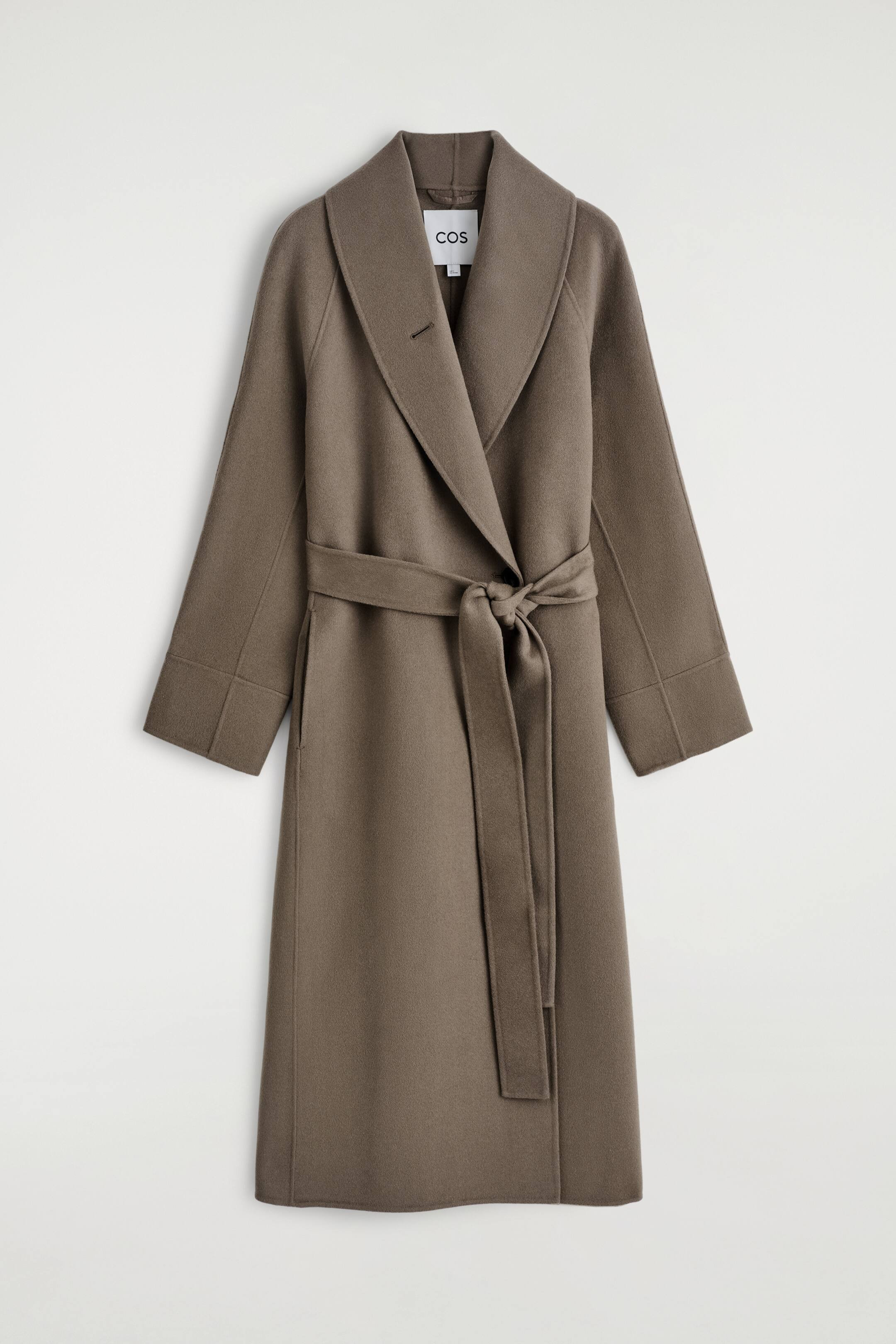 BELTED DOUBLE-FACED WOOL COAT | H&M (UK, MY, IN, SG, PH, TW, HK)