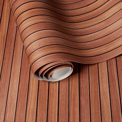 Slatted Wood Wallpaper Walnut - Threshold™ | Target