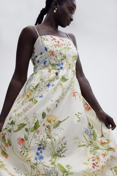 Linen-blend Midi Dress | H&M (US + CA)