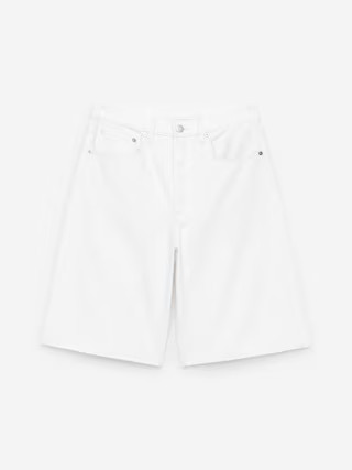 Long Denim Shorts – White – Women – ARKET GB | Arket UK